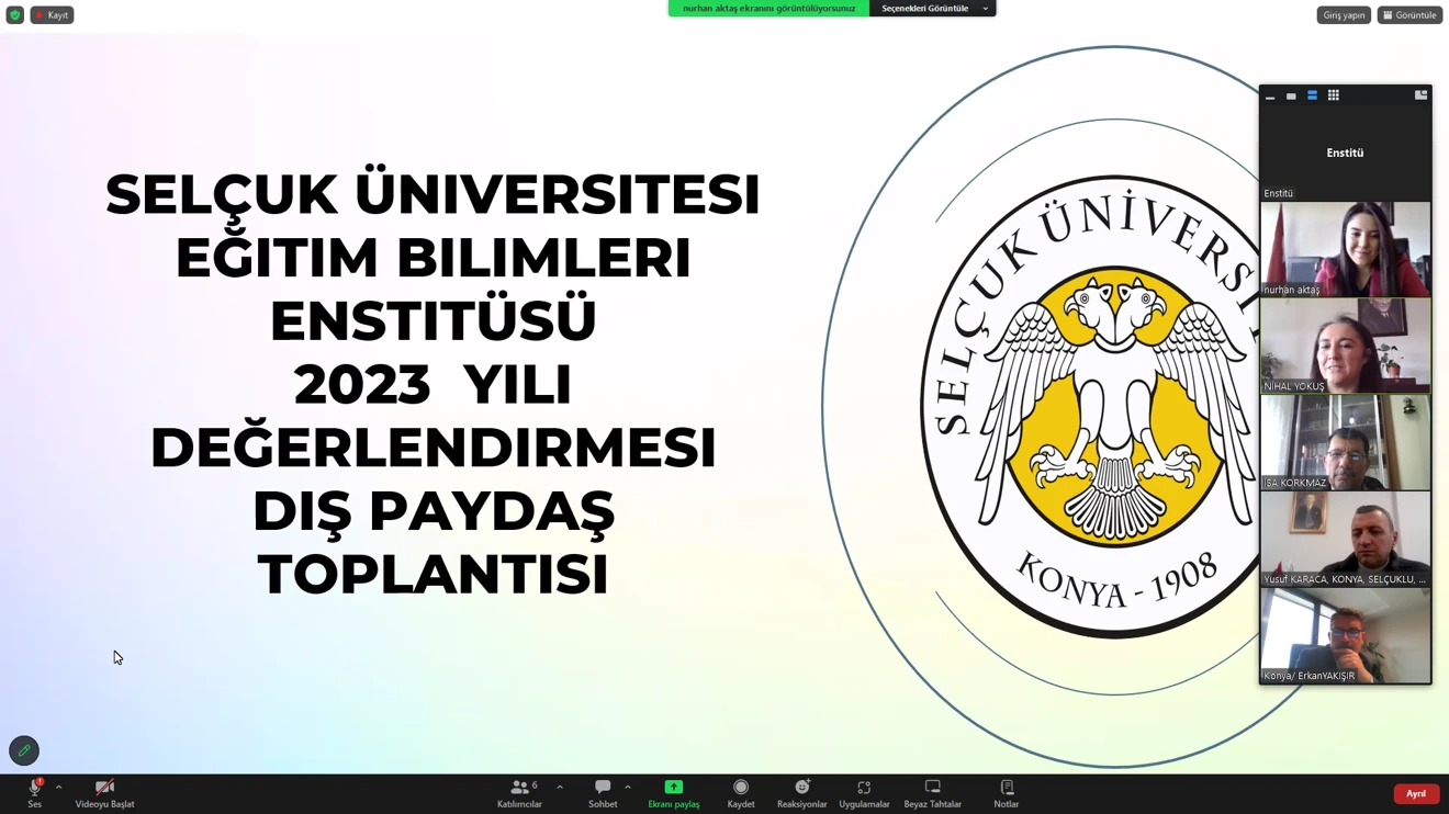 Eğitim Bilimleri Enstitüsü 2023-2024 Eğitim Öğretim Yılı Dış Paydaş Toplantısı